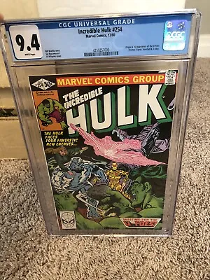 Buy Incredible Hulk Issue 254 CGC 9.4 White Pages, First Appearance Of The U-Foes! • 103.93£