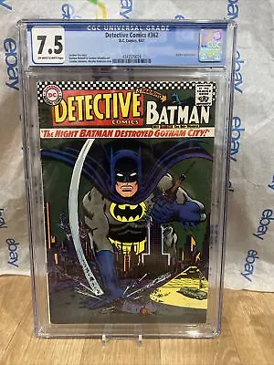 Buy Detective Comics #362 CGC 7.5 OW/white DC Comics 4/67 - 1967 Batman Riddler App • 99.12£