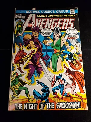Buy Avengers 114, Marvel Comics 1973, 1st Cover Appearance Of Mantis • 14.16£