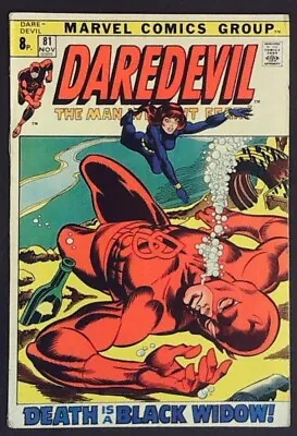 Buy DAREDEVIL (1964) #81 - Pence Issue - 1st Black Widow Team-Up - FN+ (6.5) • 34.99£