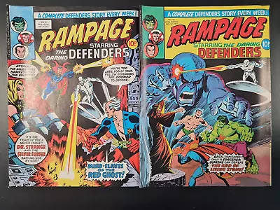 Buy Rampage Starring The Defenders #9 & #10 Marvel Uk 1977 Hulk Avengers Namor Nova • 0.99£