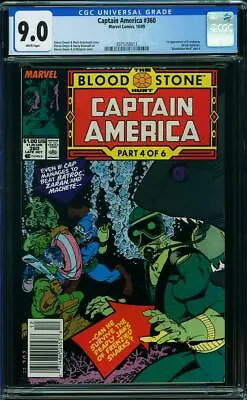 Buy Captain America 360  Cgc 9.0 White Pages 1st Crossbones Newstand A0 • 68.36£