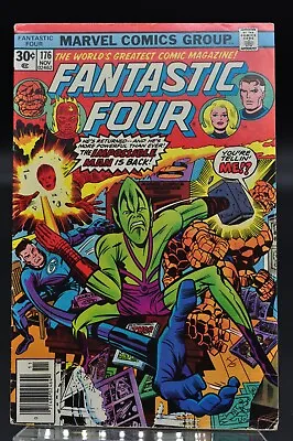 Buy Fantastic Four #176 Jack Kirby 1976 Marvel Comics Newsstand Edition • 2.40£