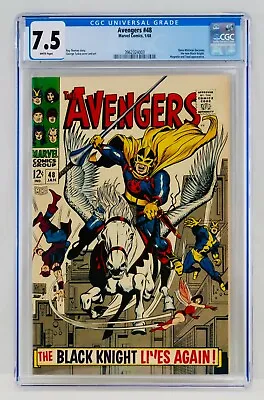 Buy Avengers #48 CGC 7.5 White Pages First Dane Whitman As Black Knight Appearance  • 257.33£