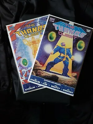 Buy Marvel THANOS The Quest # 1 And 2.   EXCELLENT CONDITION!! Newsstand Editions!! • 107.94£