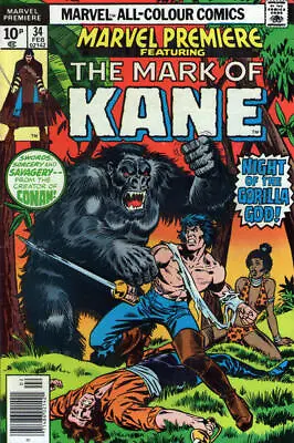 Buy Marvel Premiere (1972) #  34 UK Price (7.0-FVF) The Mark Of Kane 1977 • 8.10£