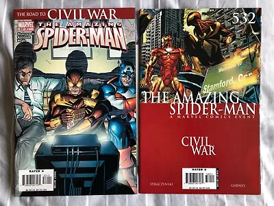 Buy Amazing Spiderman 529,531,532 (2006) 1st App Iron Spider Costume + Iron Man • 20.99£