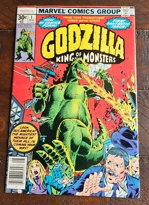 Buy Godzilla #1  Nick Fury Jimmy Woo Herb Trimpe Cover Art Marvel 1977 High Grade • 63.21£