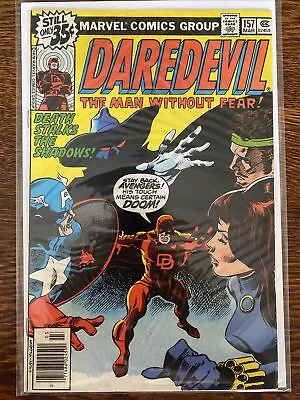 Buy Daredevil #157 VF- Colan 1st New Ani-Men Death-Stalker Avengers Black Widow Cap • 7.19£