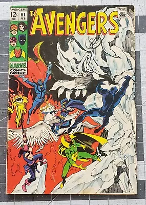 Buy Avengers #61 (Marvel, 1969) Black Panther, Dr. Strange Appearances VG • 7.19£