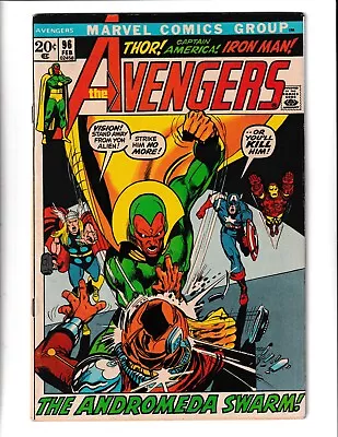 Buy Avengers 96 Fine Marvel Comics Book Iron Man Kree Skrull War Neal Adams (1972) • 20.08£
