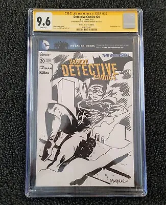 Buy Detective Comics 20 Blank Variant Cover CGC 9.6 Anthony Marques Sketch • 157.98£