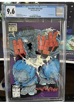 Buy Incredible Hulk 345 CGC Graded 9.6 NM+ McFarlane Marvel Comics 1988  Rare Book • 237.47£