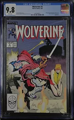 Buy Wolverine #3 CGC 9.8 1989 White Pages • 67.99£