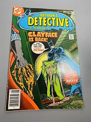 Buy Detective Comics #478 (DC 1978) 1st Full App Of Clayface Preston Payne 1st Print • 15.80£