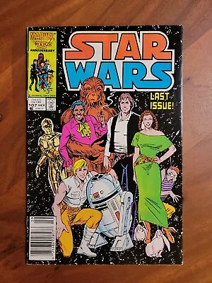 Buy Star Wars #107 (Marvel 1986) Newsstand Final Issue FN- • 52.20£