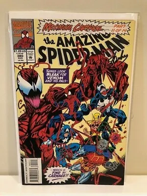 Buy Amazing Spider-Man Vol. 1 #380 Maximum Carnage STAN LEE Signed DF W/COA😍😍💕3we • 1,607.44£