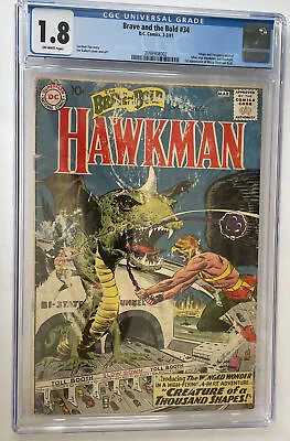 Buy Brave And The Bold #34 CGC 1.8 DC Comics 1961 1st App SA Hawkman & Hawkgirl • 324.95£