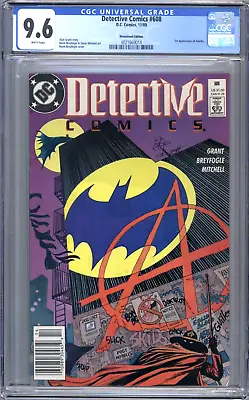Buy Detective Comics 608 CGC 9.6 - 1st Appearance Of Anarky  Newsstand  • 55.42£