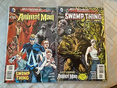 Buy The New 52 Animal Man And Swamp Thing Rotworld Prologue 1 And 2 Issue 12 2012 • 4.50£