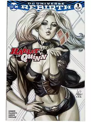 Buy Harley Quinn #1 DC Rebirth Stanley Artgerm Lau B&W Copic Variant NM • 26.26£