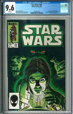 Buy Star Wars #84 CGC 9.6 NM+ Marvel Comics 6/84 1984 WHITE Han Solo 1st Fem Nu-Ar • 118.54£