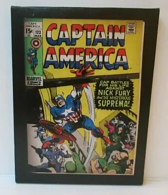 Buy Artissimo Marvel CAPTAIN AMERICA #123 Comic Cover 6.5  X 8.5  Canvas Wall Art • 9.49£