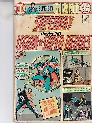 Buy Dc Comics Superboy Vol. 1 #208 April 1975 Reader Copy Fast P&p Same Day Dispatch • 9.99£