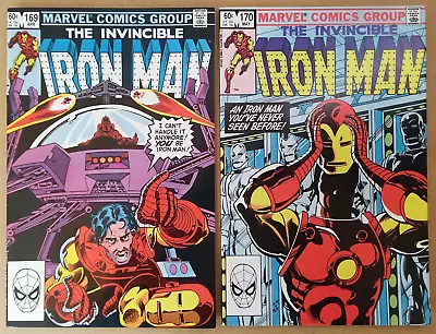 Buy Iron Man #169, 170 (1983, Marvel) VF/NM 1st Jim Rhodes As Iron Man Lot Of 2 • 28.55£