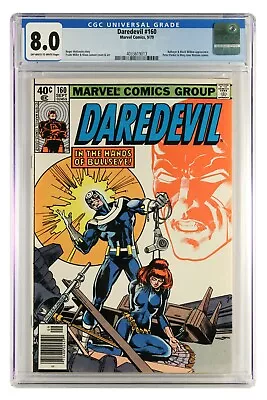 Buy Daredevil #160 Classic Black Widow Cover CGC VF 8.0 OW-White Pages 4033619013 • 54.02£