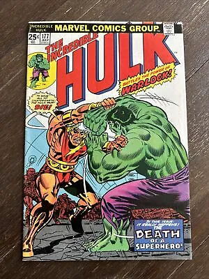 Buy The Incredible Hulk #177 (Marvel 1974) Key- Death Of Adam Warlock VG/FN • 16.22£