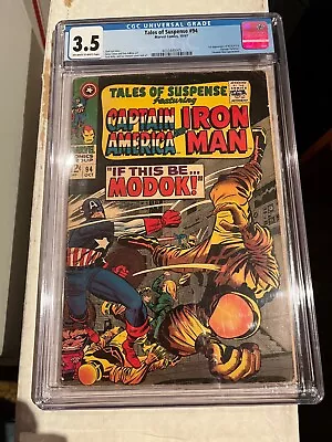 Buy Tales Of Suspense #94 CGC 3.5 VG-, OW/W, 1st Appearance Of M.O.D.O.K.! • 55.30£