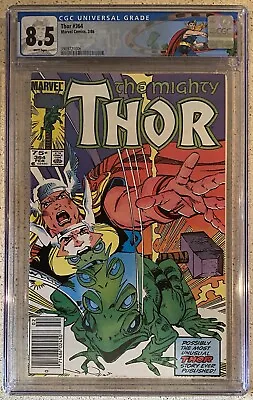 Buy THOR #364 Newsstand (1986) CGC 8.5 - Thor Becomes A Frog - Vintage Thor Label • 35.59£