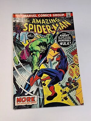 Buy Amazing Spider-Man #120 (1973) Classic Battle Of Spidey Vs. The Hulk! Marvel • 79.94£