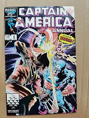 Buy Captain America Annual 8 Marvel 1986 Iconic Mike Zeck Cover VF • 23.04£