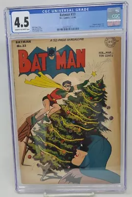 Buy Batman #33 ~ Dc 1946 ~ Cgc 4.5 ~ Christmas Issue • 583.64£