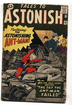 Buy TALES TO ASTONISH #40--1963--JACK KIRBY--MARVEL--ANT MAN--comic Book--G/VG • 87.95£