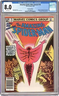 Buy Amazing Spider-Man Annual #16 CGC 8.0 Newsstand 1982 4211926013 • 48.09£