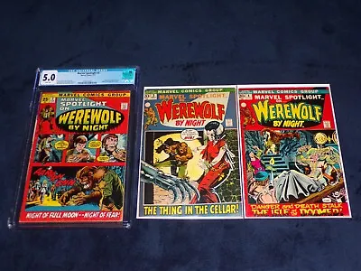 Buy Marvel Spotlight 2 3 4 1st Werewolf By Night & Darkhold 1972 Cgc Ploog Adams Lot • 714.99£