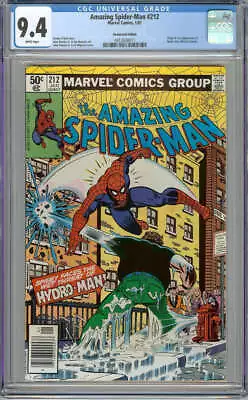 Buy Amazing Spider-man #212 Cgc 9.4 White Pages / Origin/1st Appearance Of Hyrdo-man • 71.96£