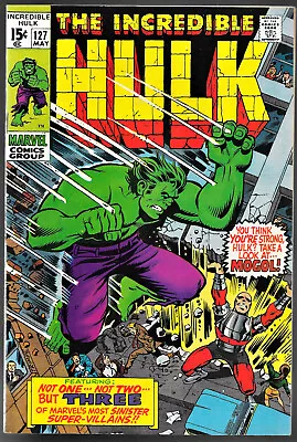 Buy Incredible Hulk #127, Marvel 1980,  Mole Man, Tyrannus, Stan Lee Herb Trimpe, NM • 110.38£