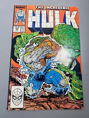 Buy Incredible Hulk #342 Todd McFarlane VFNM White Pages Marvel 1988 1st Print • 15.98£