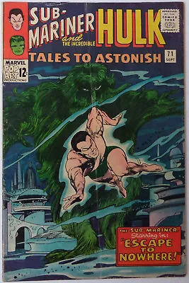 Buy Tales To Astonish #71 (Sept 1965, Marvel) VG, Sub-Mariner & Incredible Hulk Star • 16.56£