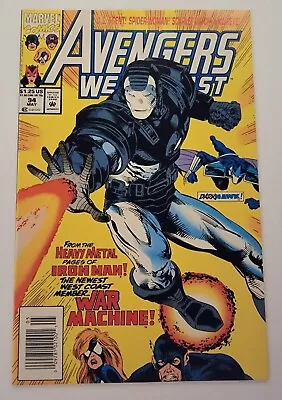 Buy West Coast Avengers #94 NEWSSTAND 1st James Rhodes War Machine Marvel 1993 • 39.82£