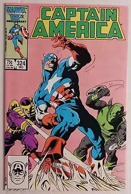 Buy Captain America #324 ~ Marvel Comics 1986 ~ DIRECT EDITION ~ 1st App Of The Slug • 3.99£