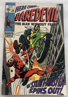 Buy Daredevil #58 Marvel Comics Nov 1969 Stuntmaster Spins Out! Silver Age Cents • 19.95£