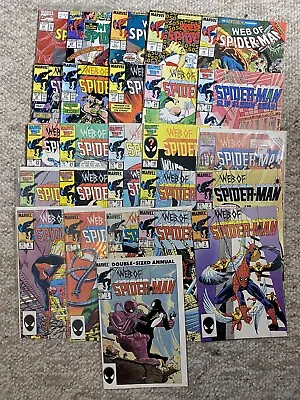 Buy Web Of Spiderman 1-8,10,15-18,20-25,27,32,48,50,59,64,79,80,90 Lot Of 28 Comics • 246.09£
