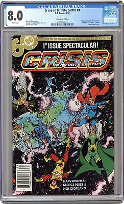 Buy Crisis On Infinite Earths #1 CGC 8.0 Newsstand 1985 4385800016 • 19.19£