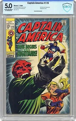 Buy Captain America #115 CBCS 5.0 1969 22-1653D6D-066 • 64.12£