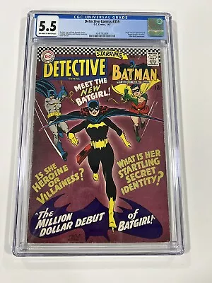 Buy Detective 359 Cgc 5.5 Ow/w Pages 1st Batgirl Barbara Gordon Dc 1967 • 868.90£